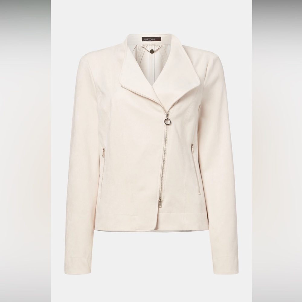 Marc Cain Biker style micro suede in creamy offwhite